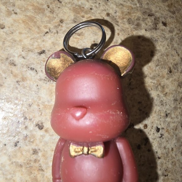 Brown and Gold Teddy Bear Key Chain Accessory - Picture 2 of 3